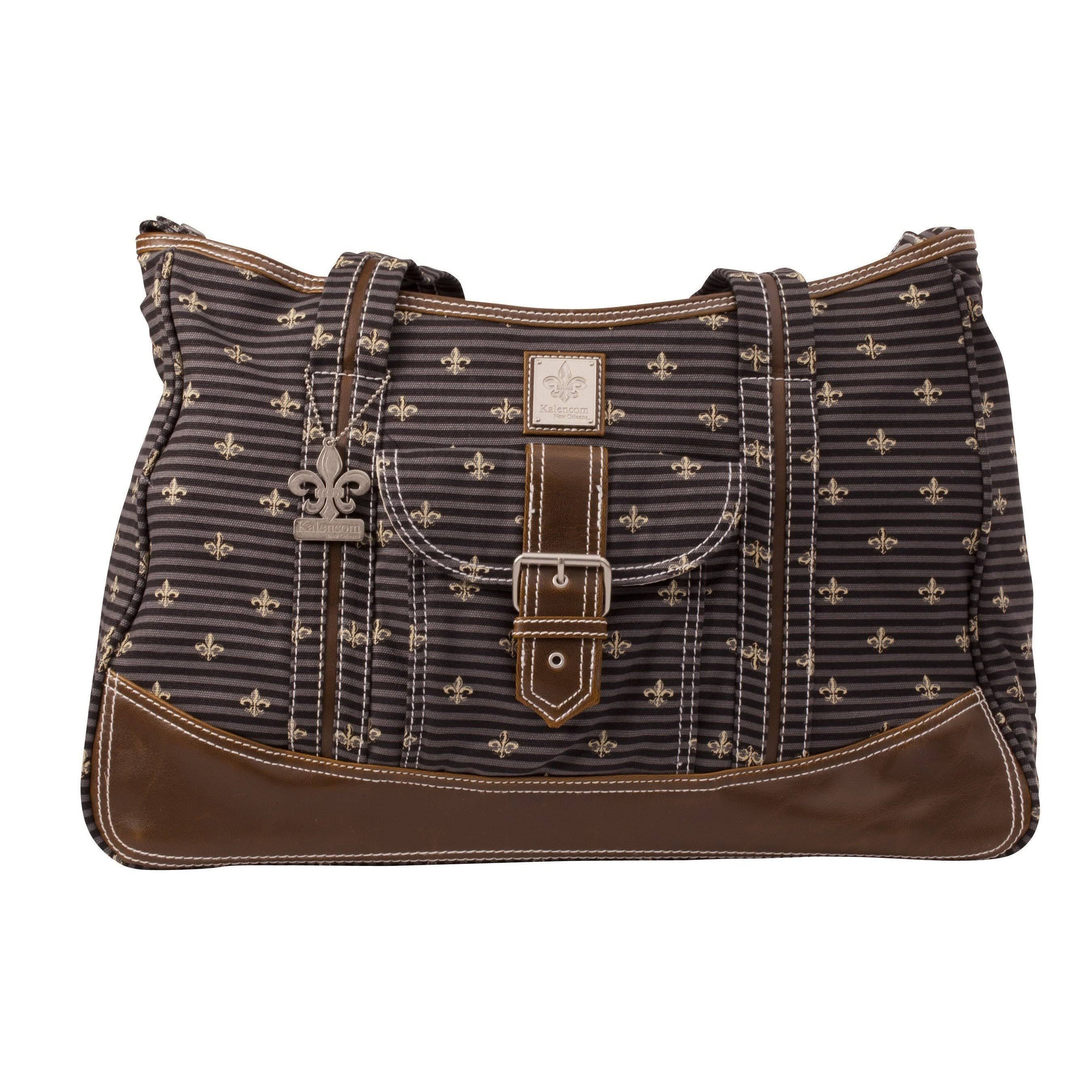 Kalencom Week-Ender Diaper Bag - Fleur De Lis Black