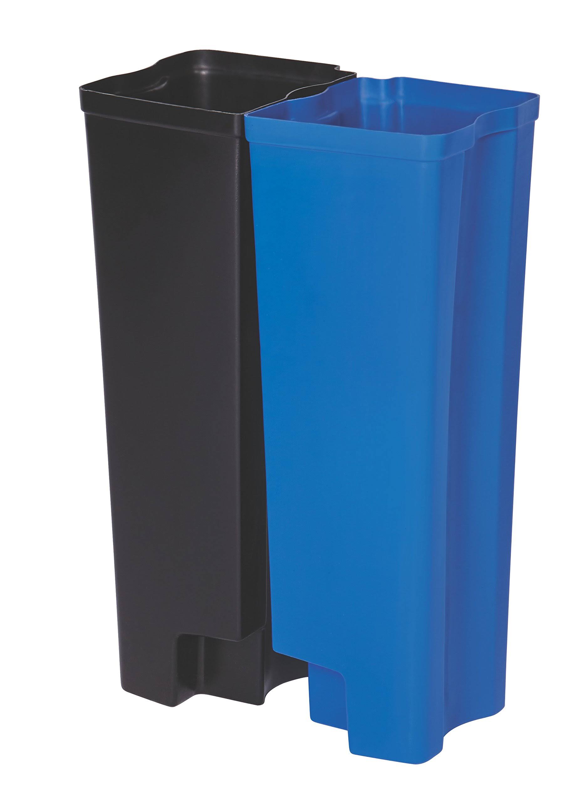 Rubbermaid Step-On Rigid Dual Liner for Resin Front Step, Plastic, 24 gal, Black/Blue