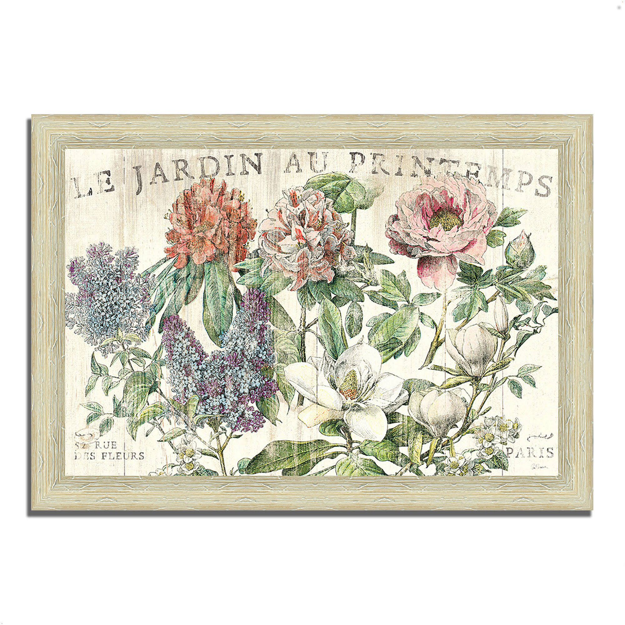 Le Jardin Printemps by Sue Schlabach Framed Painting Print Ready T
