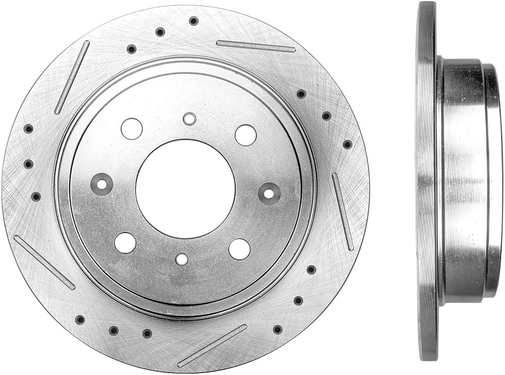 Callahan CDS02086 REAR Premium Grade D/S 239 mm 4 Lug [2] Brake Rotors Set [ fit Acura Integra Honda Civic Sedan Coupe CRX Prelude ]
