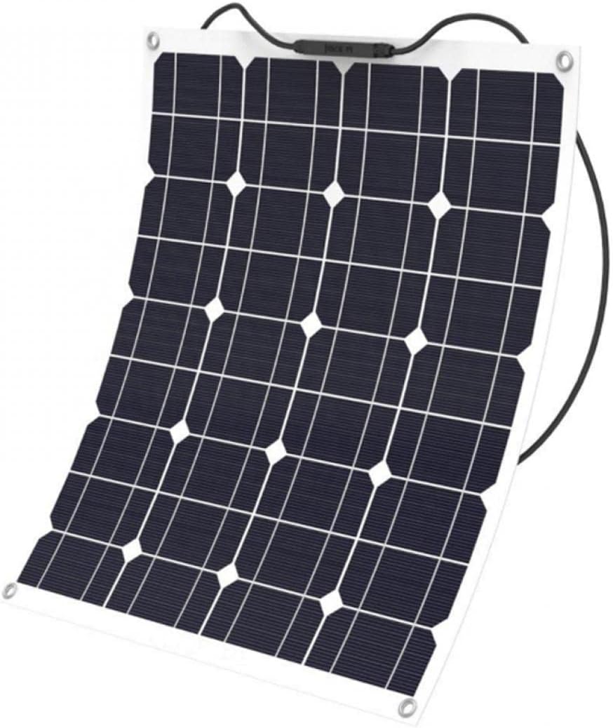 Bendable Solar Panel 60/100/150 Watt 12/18 Volt Monocrystalline Semi-Flexible Solar Panel,IP68 Waterproof for Camper Boat Yacht Cabin Shed Van Car (60W,12v)