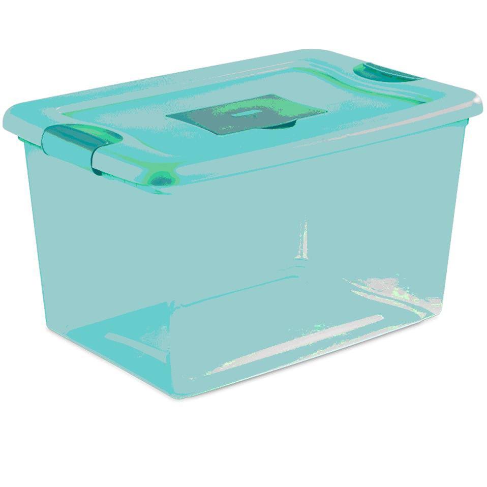 Sterilite 64 Quart Fresh Scent Stackable Plastic Storage Box Container (24 Pack)