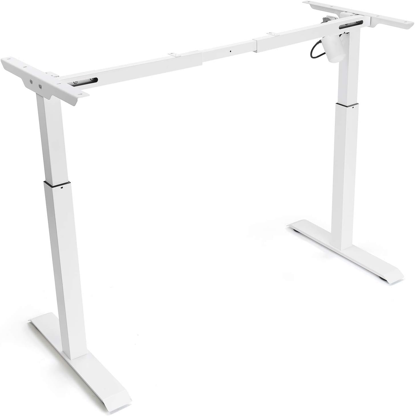 FEZIBO Height Adjustable Standing Desk Frame, Electric Standing Desk Legs for 43.4 inches to 62.9 Inches Desk Tops, Sturdy Stand up Desk Base for Workstation，Black (Frame Only)