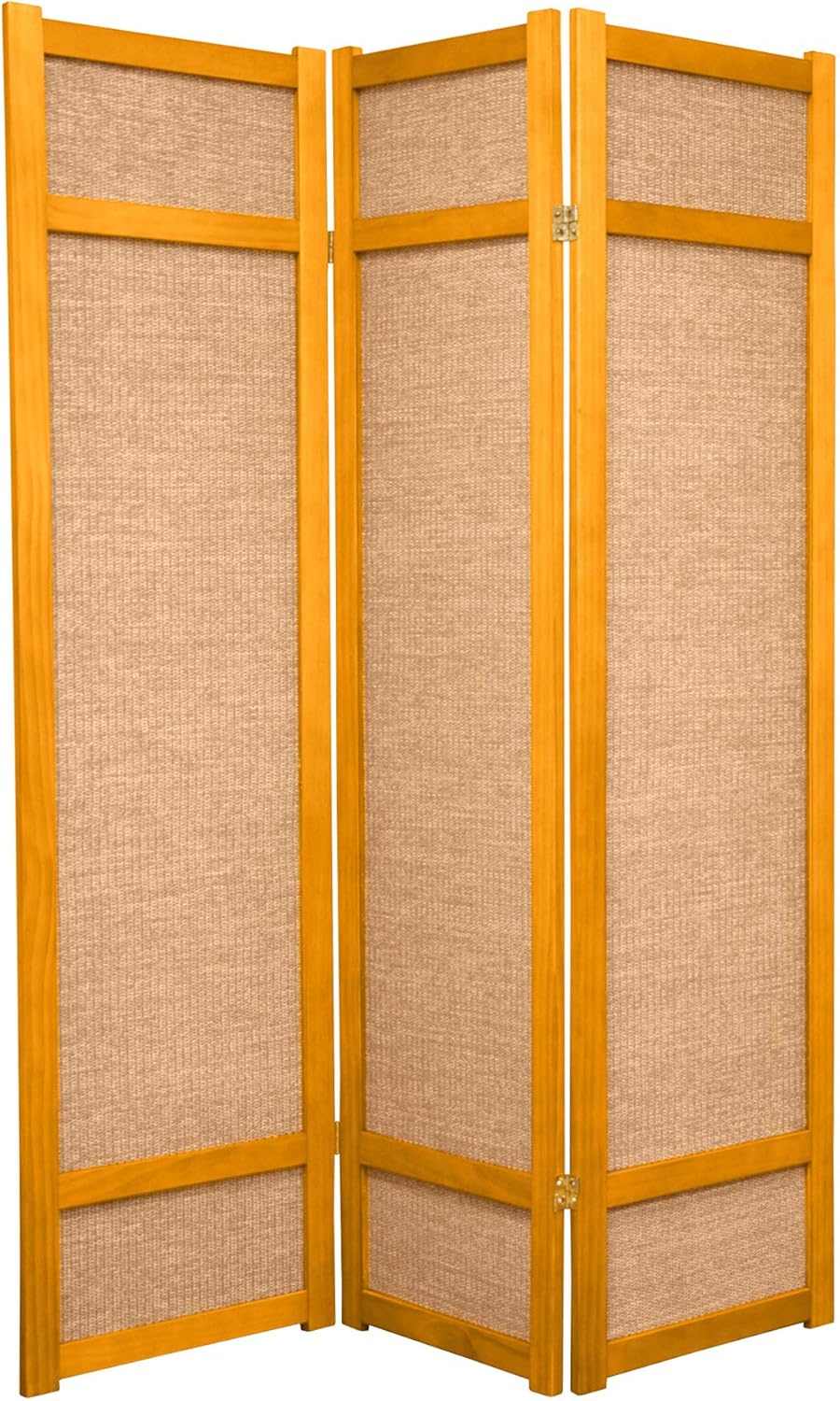 Oriental Furniture 6 ft. Tall Jute Shoji Screen - 5 Panel - Black