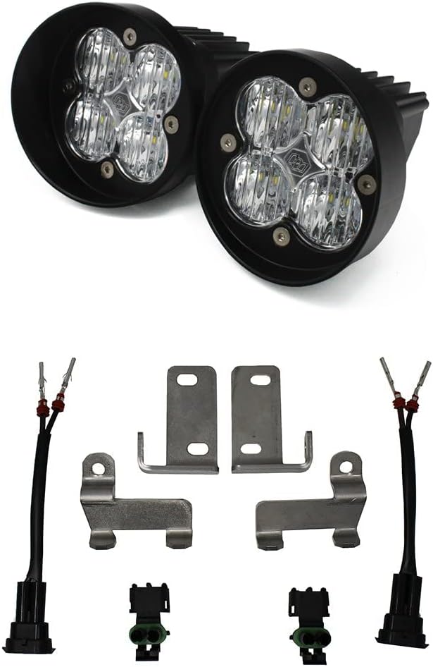 Baja Designs 2012-2021 Compatible with Toyota Tacoma 2014-2021 Tundra 2010-2021 4Runner Clear Lens Squadron Sport WC Black LED Light Kit 447125
