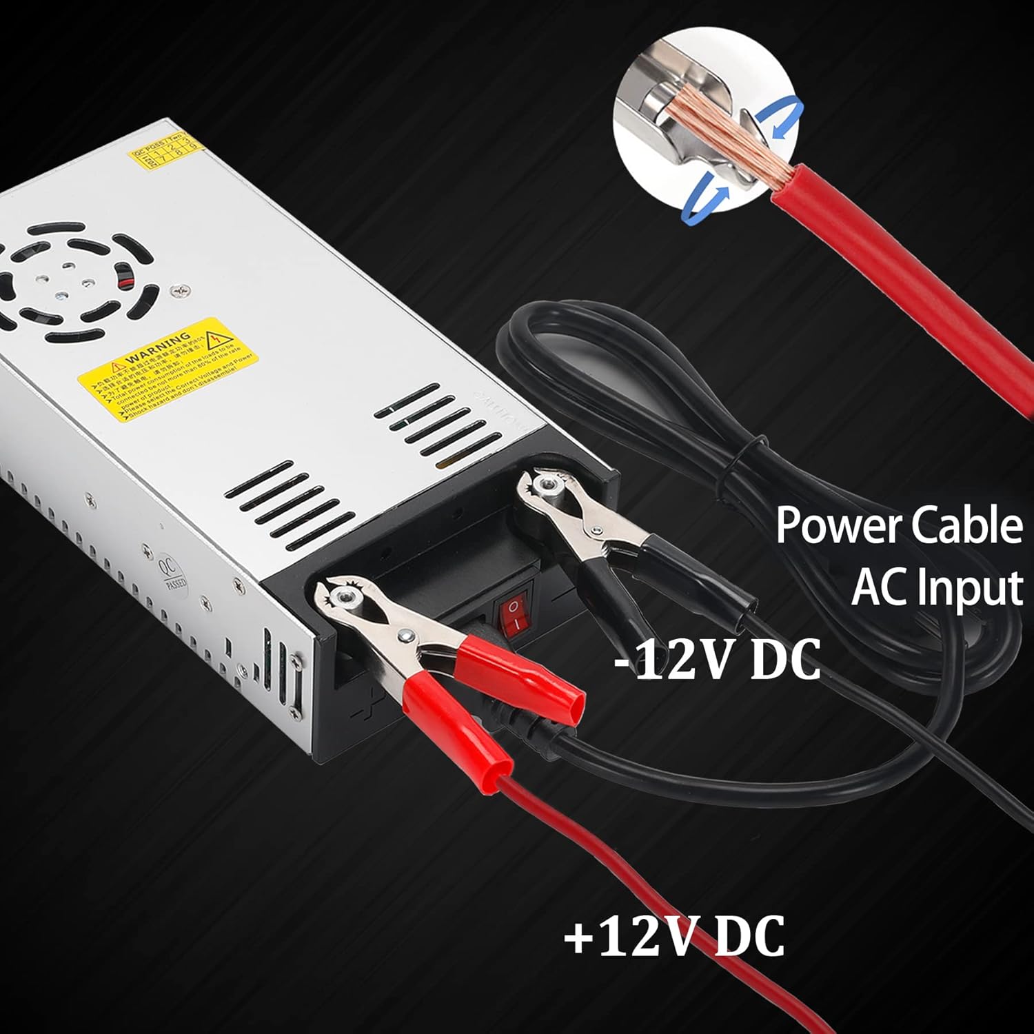 DC 12V 50A 600W Switching Power Supply 110V/220VAC to DC 12V PSU SMPS Converter Power Supply Adapter Transformer, ButtonV21 (Upgraded Version DC 12V 50 Amp)