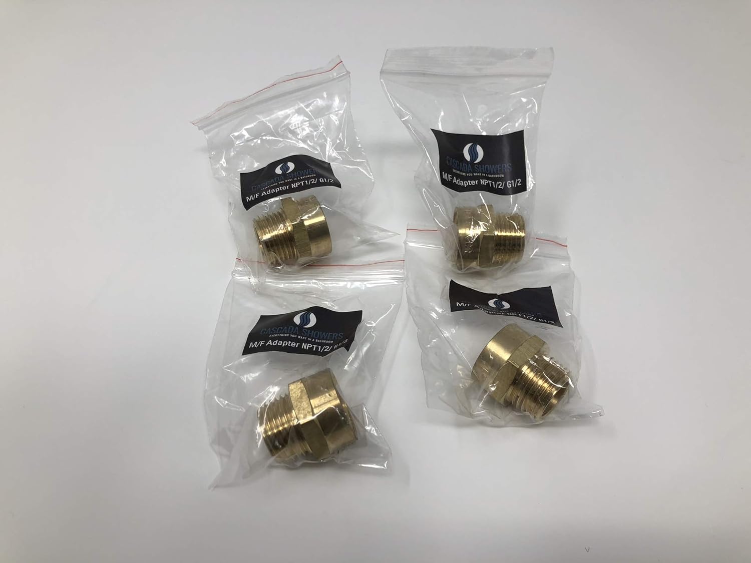 G Thread (Metric BSP) Female to NPT Thread Male Pipe Fitting Adapter - Lead-Free (Four 1/2 inch) Pack of 2