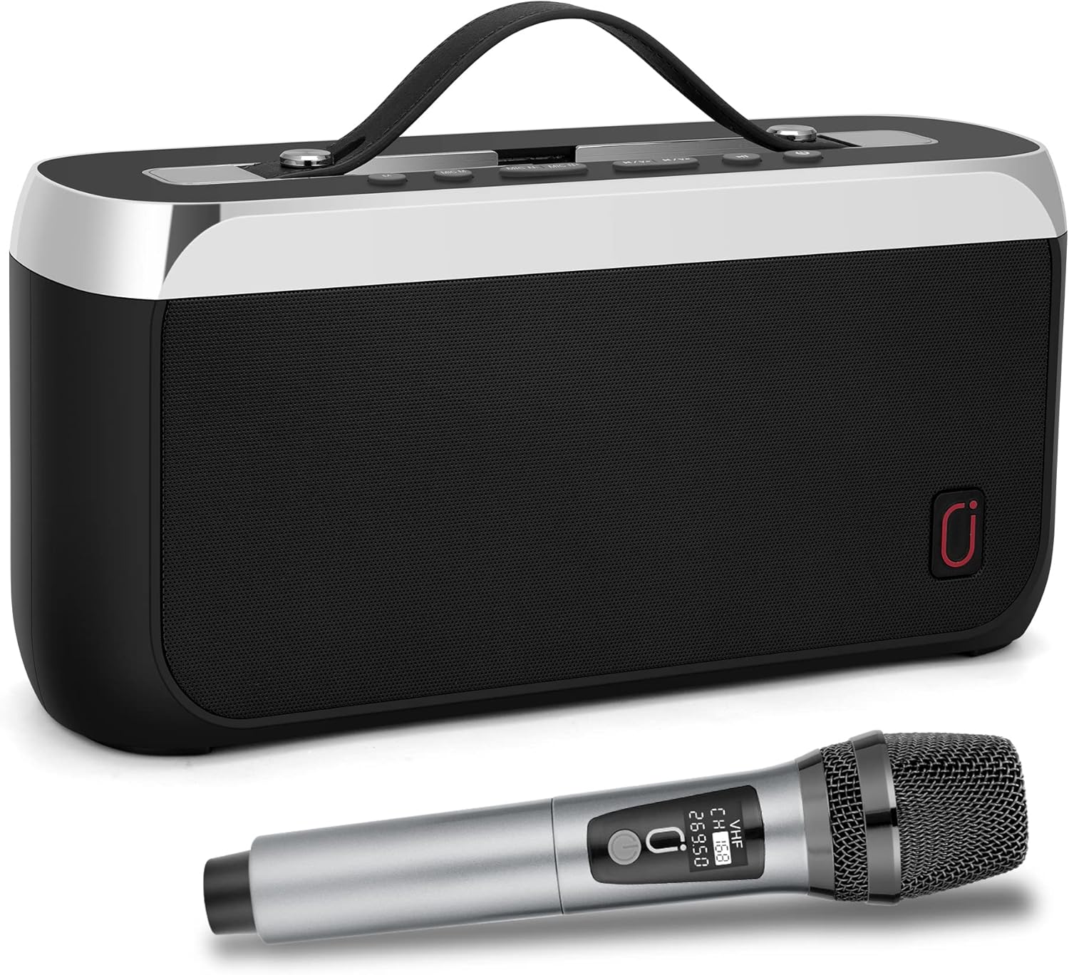 JYX Bluetooth Speaker with Wireless Microphone, 40W Stereo Sound with Bass, Support TWS, FM, for Outdoor/Indoor Party,Kids/Adults - Black