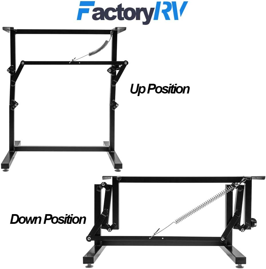 ToughGrade SNAP 2 - Black Folding Table Leg/Bed Base for RV
