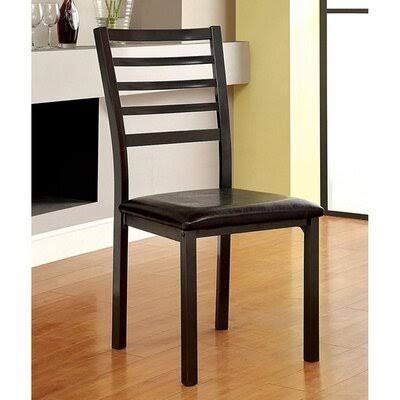 Baldwin Ladder Back Side Chair in Black Winston Porter