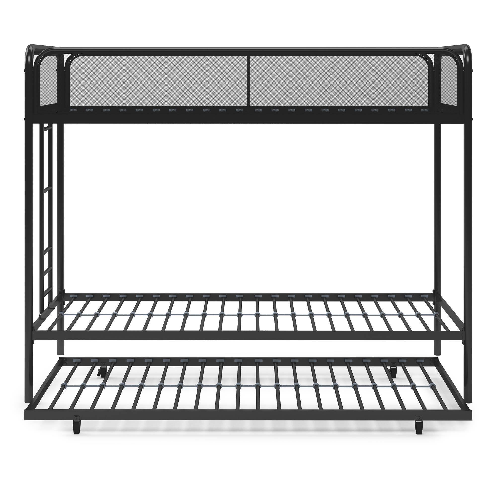 Twin Etta Triple Bunk Bed Black - Room u0026 Joy