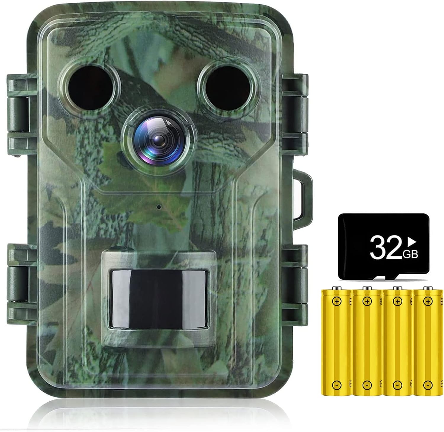 Sesern Mini Trail Camera,1080p 20mp Game Camera,Trail Cameras with Night Vision Motion Activated Waterproof,Hunting Camera with No Glow Infrared, 2.4” LCD and 120°Wide-Angle，32G SD & 4AA Batteries Pack of 2