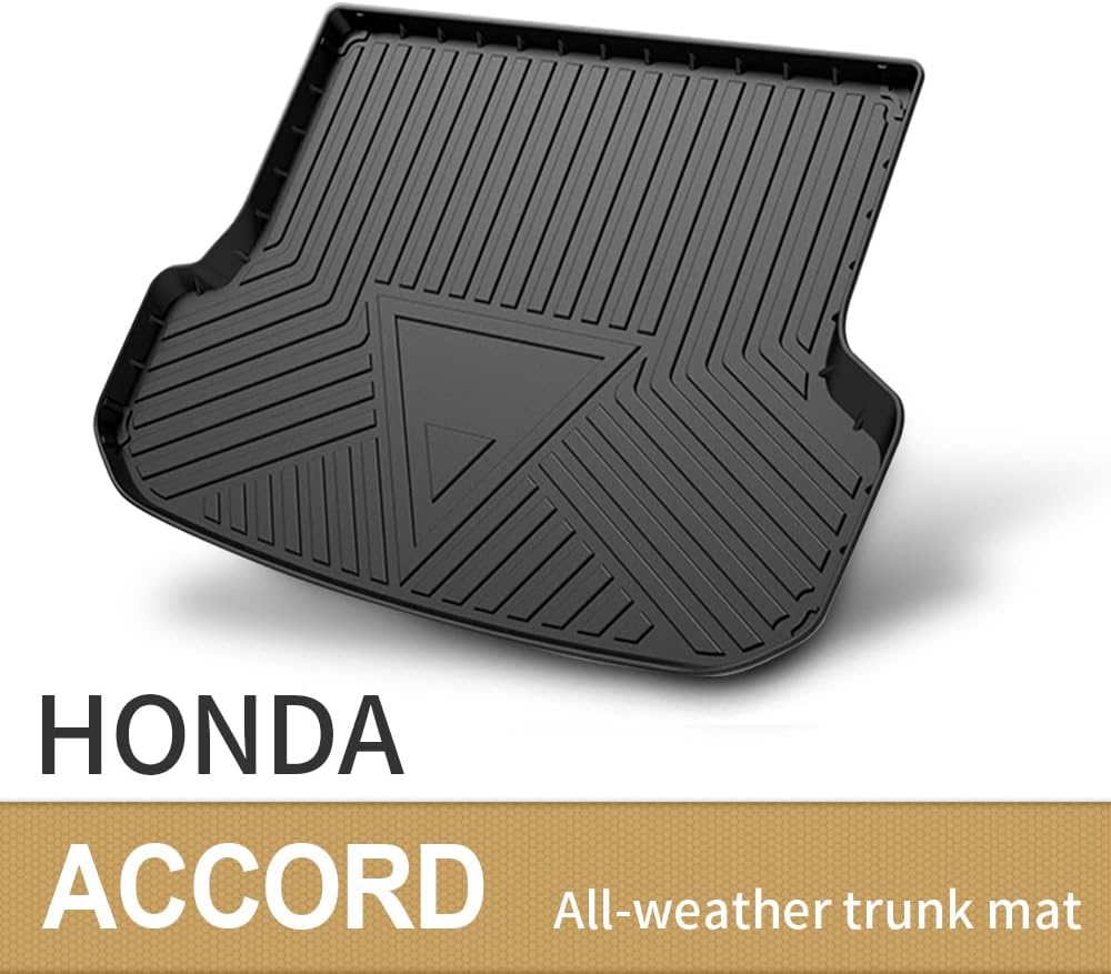 AOMSAZTO for Honda Accord/Hybrid Accessories 2018-2022 Custom Fit Cargo Trunk Liner Floor Mat All Weather Black for - All Models