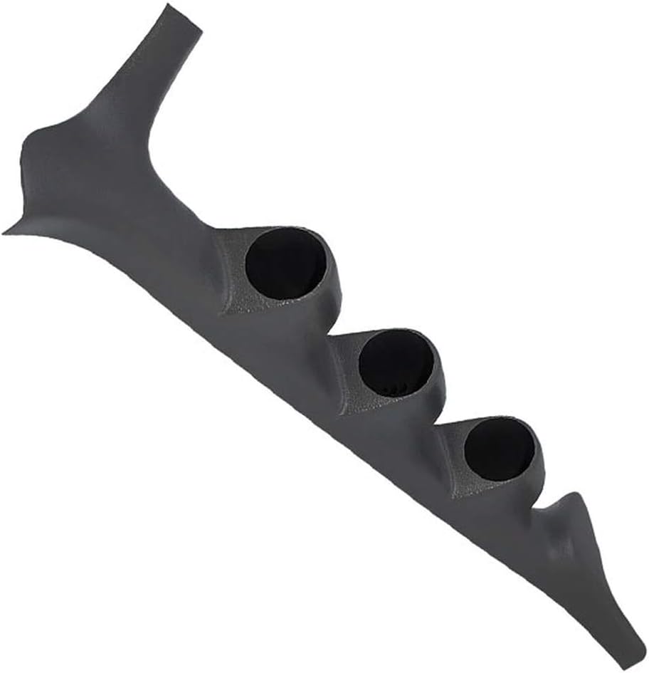 GlowShift Gray Triple Pillar Gauge Pod Compatible with Ford F-Series F-250 F-350 Power Stroke 1992-1997 - Factory Color Matched - ABS Plastic - UV Protected - Mounts (3) 2-1/16