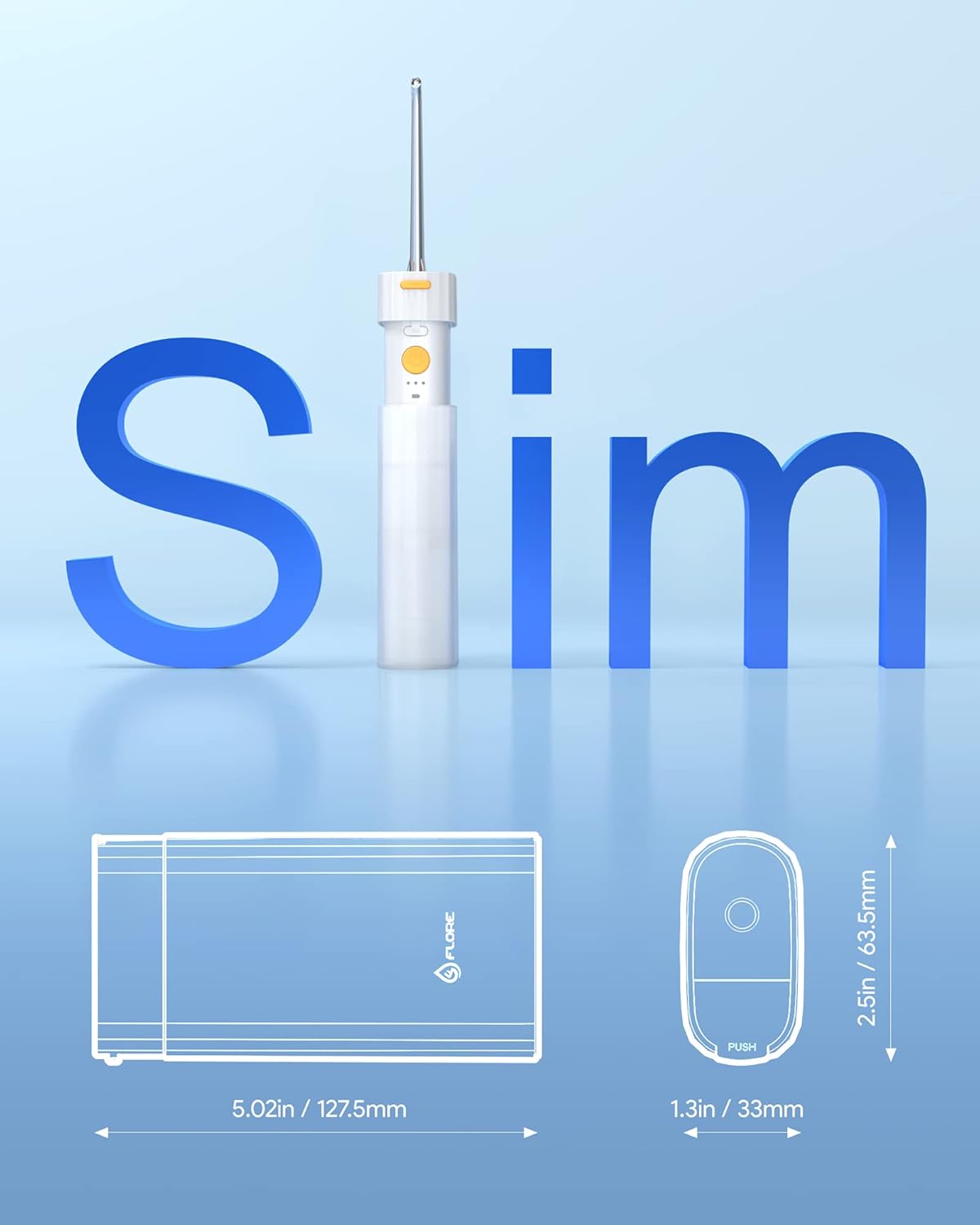 Cordless Water Flosser for Teeth Portable, Rechargeable Teeth Cleaner for Braces, Mini Oral Irrigator for Home & Travel, Telescopic Water Tank with 3 Modes, 4 Jet Tips, Pouch, Brush, IPX7 Waterproof