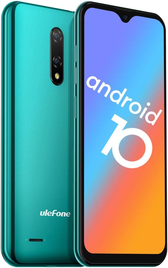 Ulefone Unlocked Smartphone, Note 8 (2020) Android Phones Unlocked 2GB+16GB, Dual Rear Camera Triple Card Slots, 5.5in IPS Full-Screen 3G Dual SIM Cell Phone, 2700mAh, Face Recognition - Green