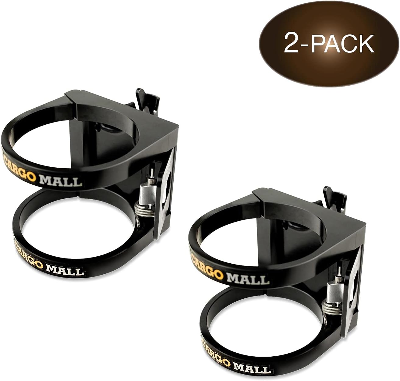 DC Cargo Mall E-Track Fire Extinguisher Brackets for Truck and Trailer - for 2.5 lb. Fire Extinguishers - Quick-Release Technology - E Track Accessories 2 Pack