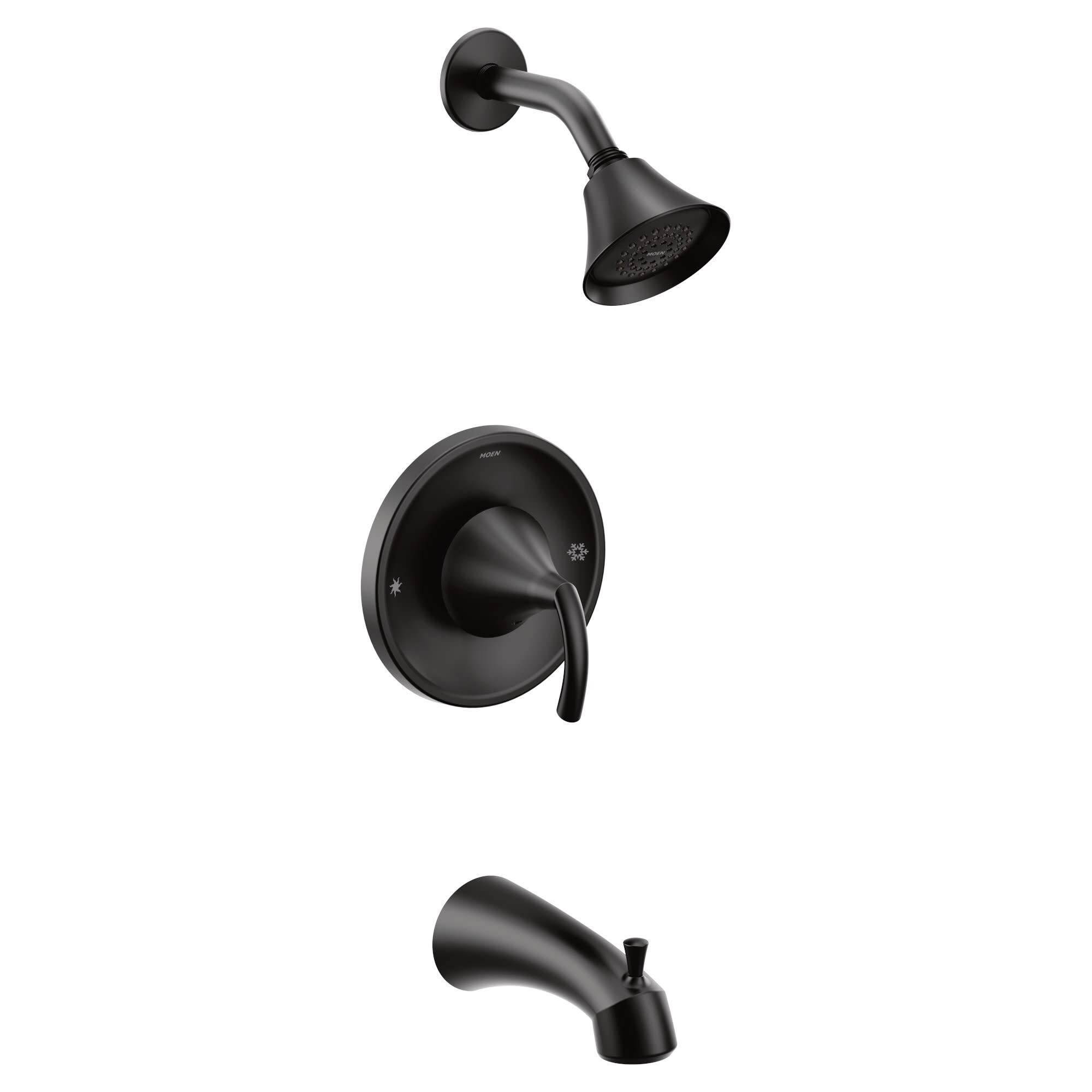 Moen T2743BL Glyde Posi-Temp Tub/Shower Faucet Trim Valve Required, Matte Black