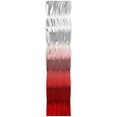 Fade Wave Original Abstract Metal Wall D&eacute;cor Orren Ellis Finish: Red