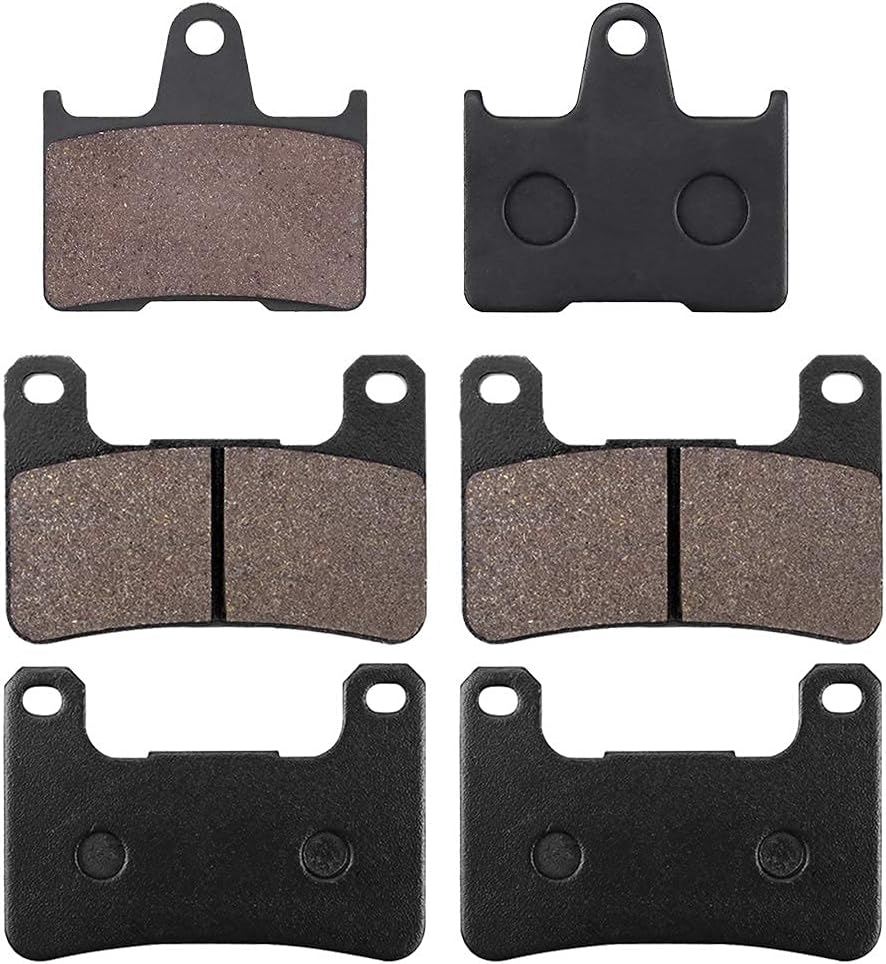 Sollon Brake Pads Front and Rear for Suzuki GSXR 1000 2004 2005 2006, GSXR 600 K4/K5 2004 2005, GSXR 750 K4/K5 2004 2005 Pack of 2