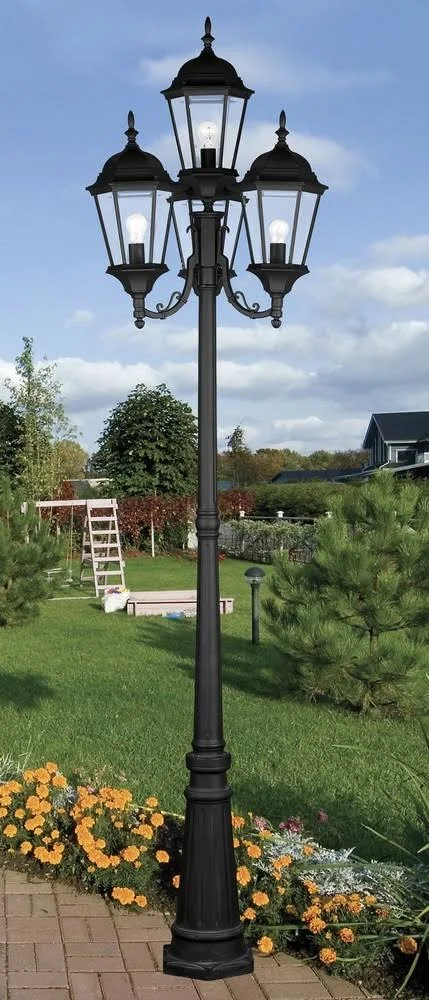 Livex Lighting 7557-04 Hamilton Outdoor 4 Head Post Light in Black