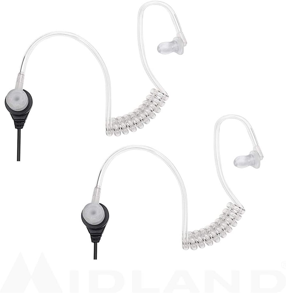 Midland AVPH3 Transparent Security Headsets with PTT/VOX (4-Pack) Pack of 2