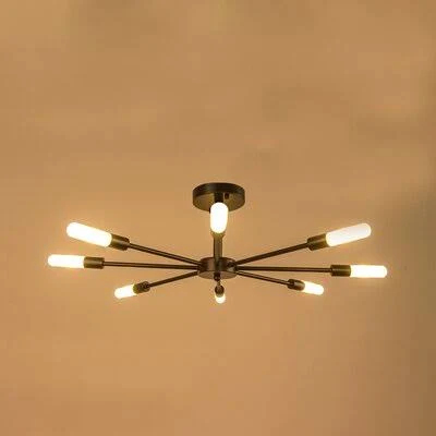 Melorse 8 - Light 28.34x22 Semi Flush Mount Corrigan Studio Fixture Finish: Black