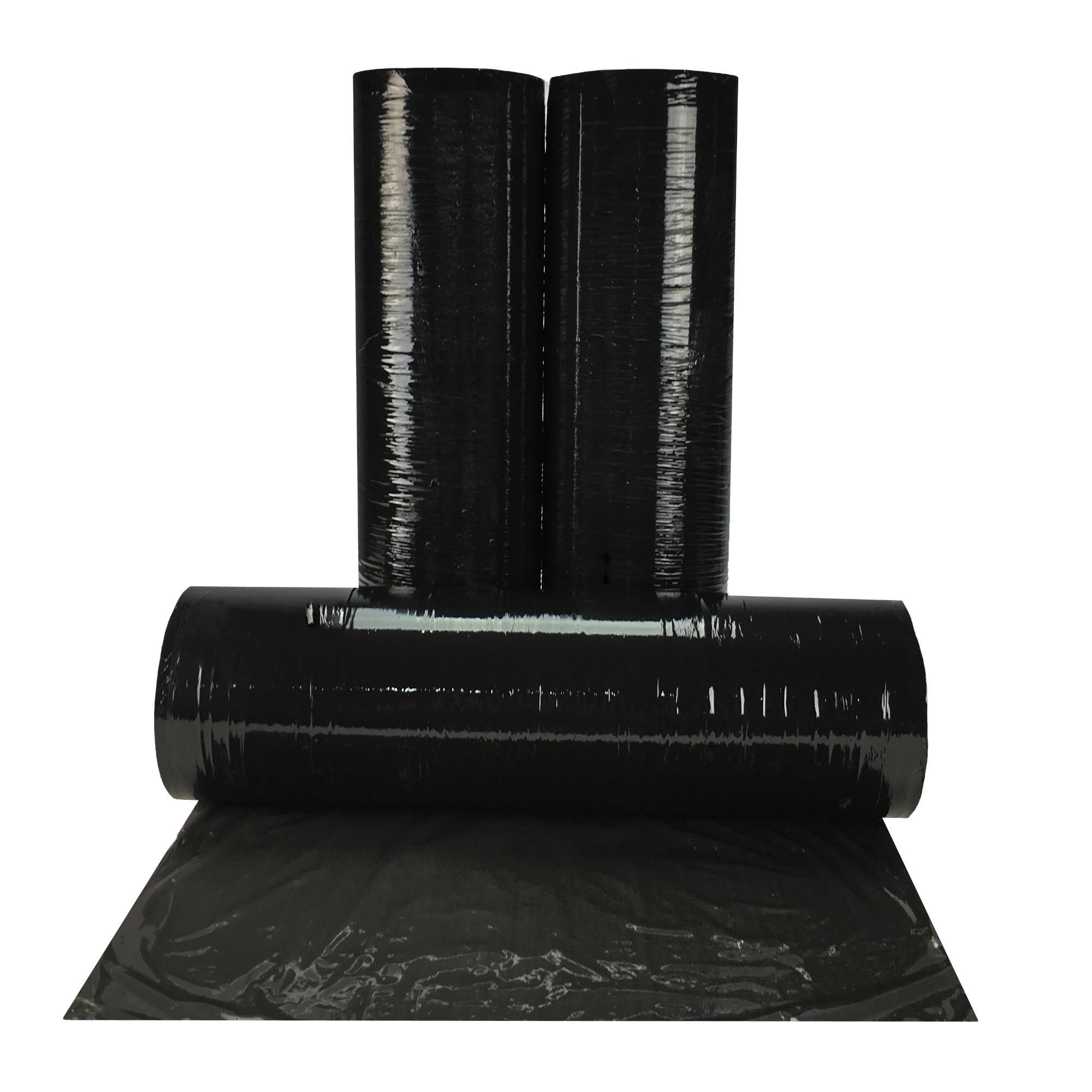 Starboxes Color Stretch Wrap - 15x22 x 1500& x 80g, 4 rls/cs Hand Wrap Cast Dark Black