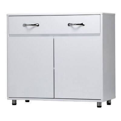 Uppsala 2 Door Accent Cabinet Ebern Designs Color: White