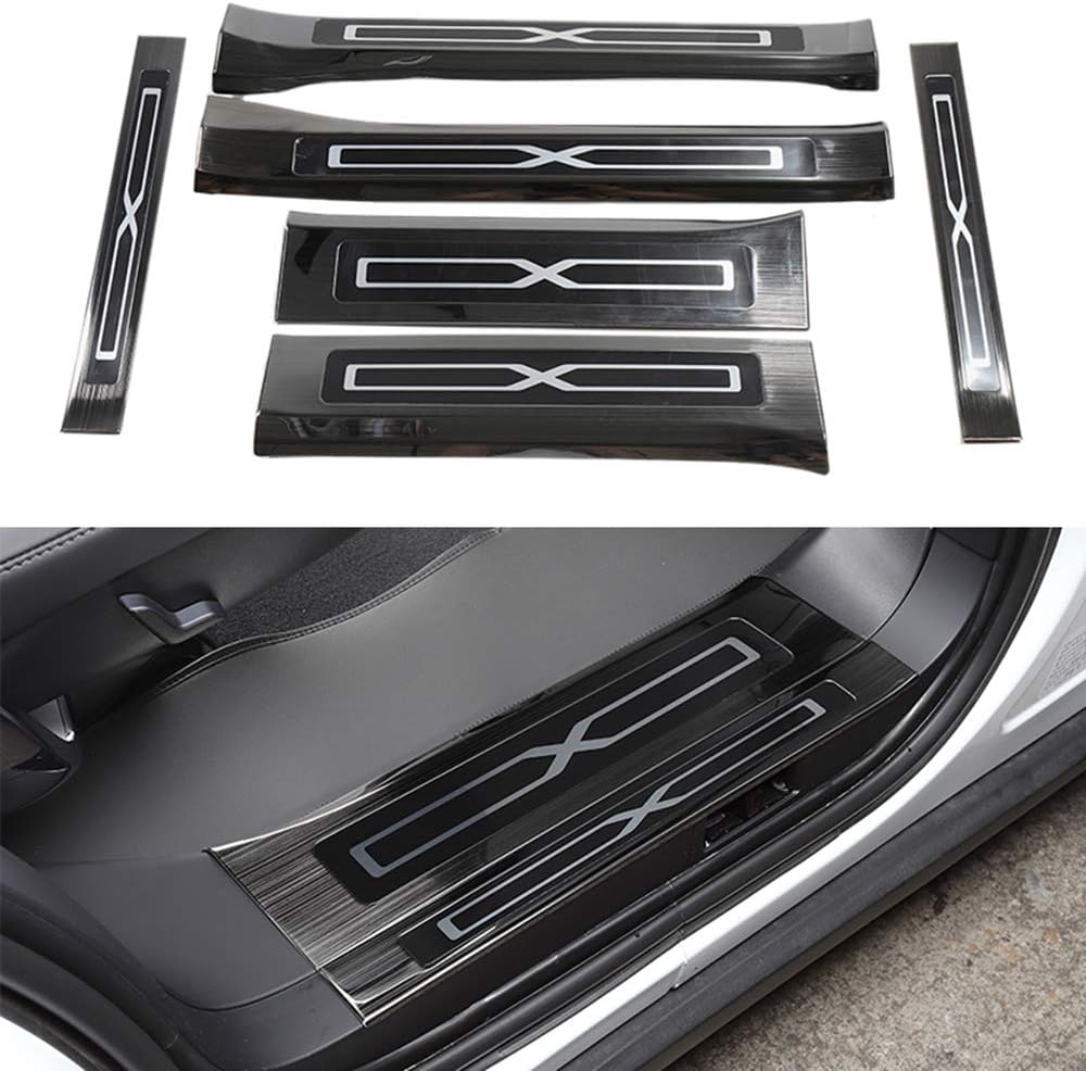 Oubolun Front Grille Insert Trim for Tesla Model X 2016-2020 Car Exterior Accessories ABS Imitation Carbon Fiber Outer Decoration