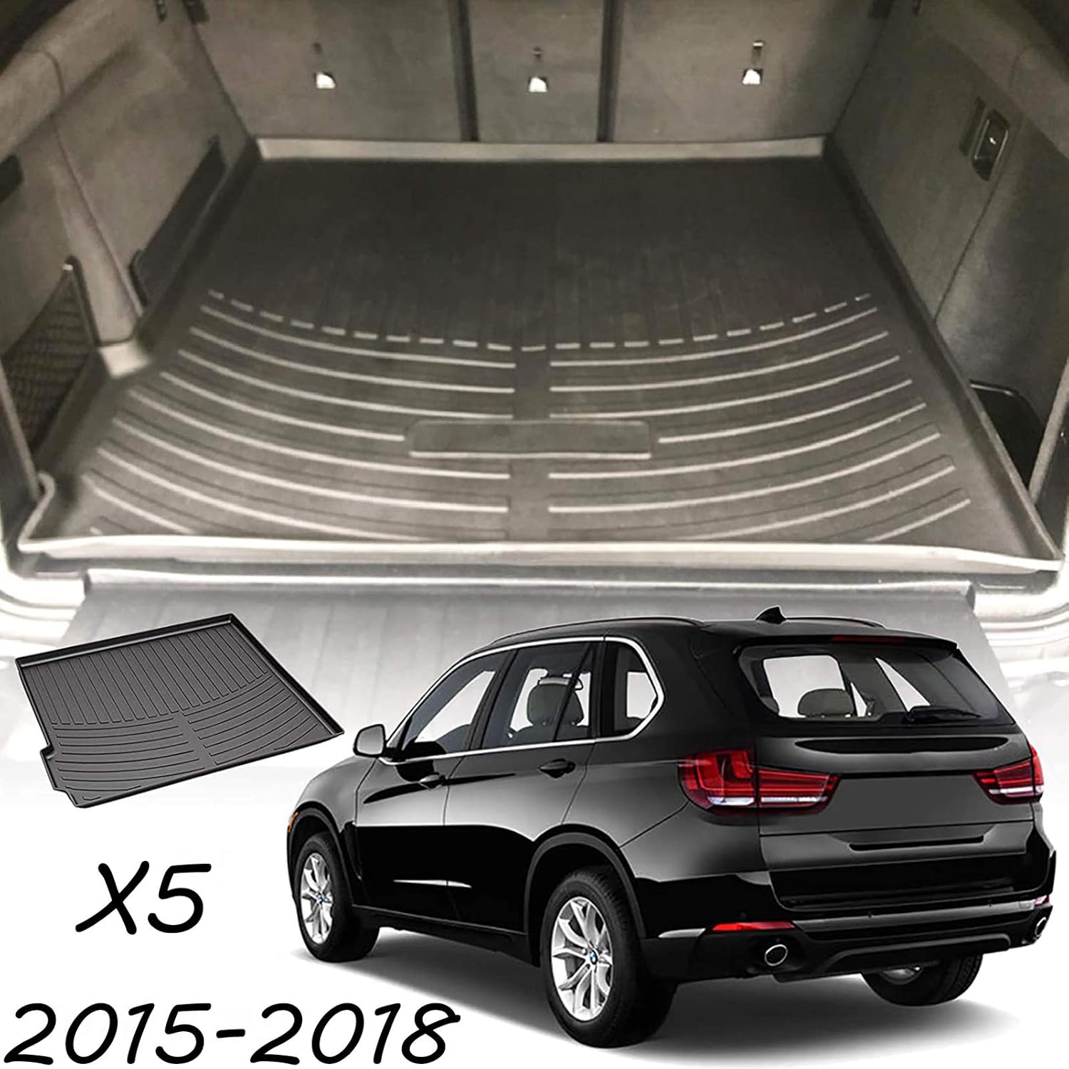 CARORMOKE Cargo Liner Trunk Mat Cargo Tray Black Compatible with 2015-2018 BMW X5