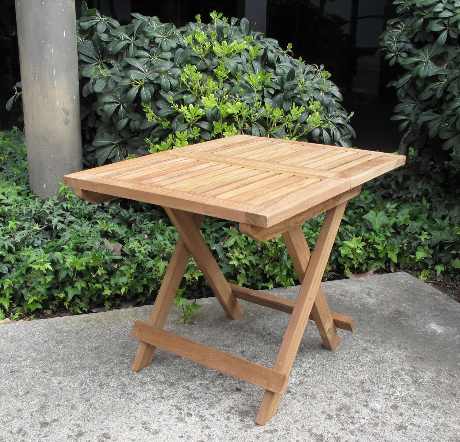 Folding Teak End Side Table (2-Pack)