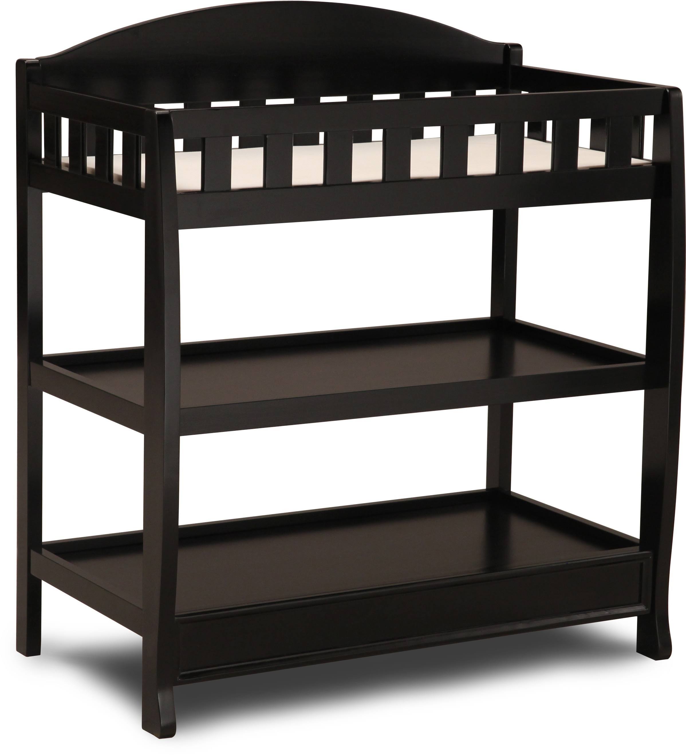 Delta Children Wilmington Changing Table with Pad Black