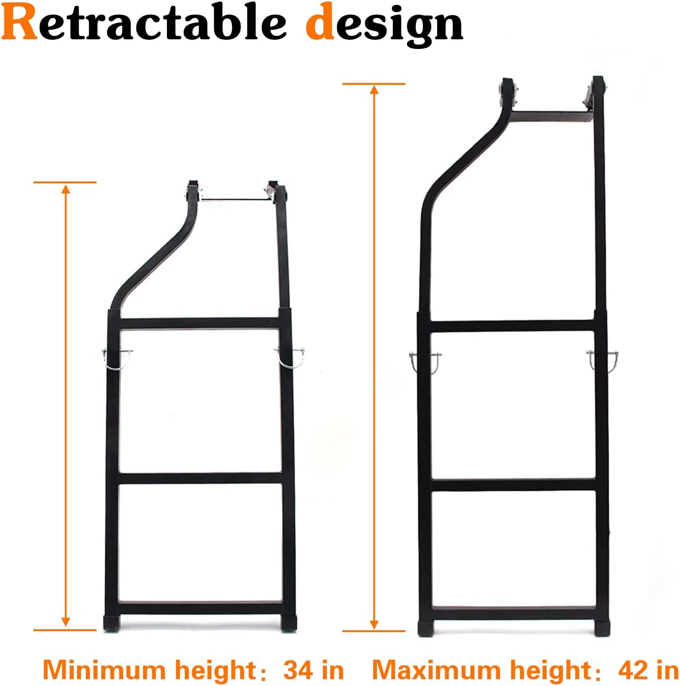 Pickup Truck Universal Fit Tailgate Ladder Truck Accessories Extension Step Ladder Easy Install Durable Steel