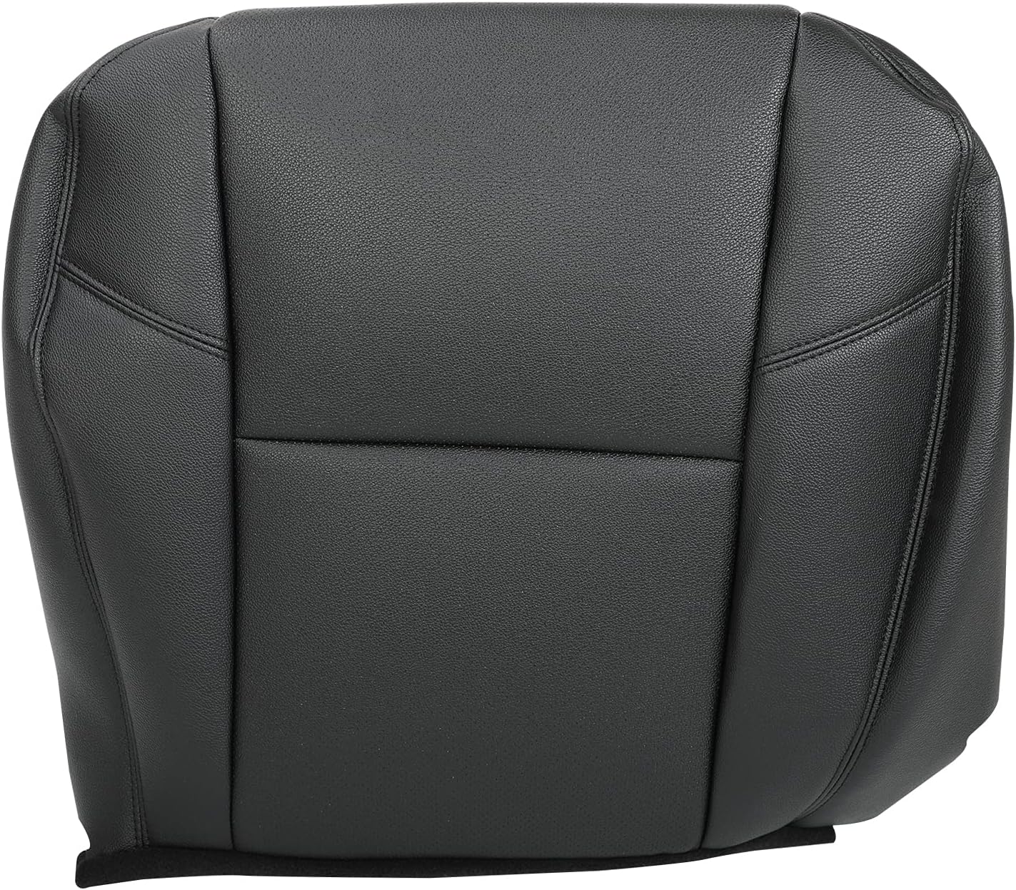 BLACKHORSE-RACING Leather Driver Bottom Seat Cover Compatible with 2007-2014 Cadillac Escalade Front Seat Driver Bottom Seat Cover Waterproof, Black