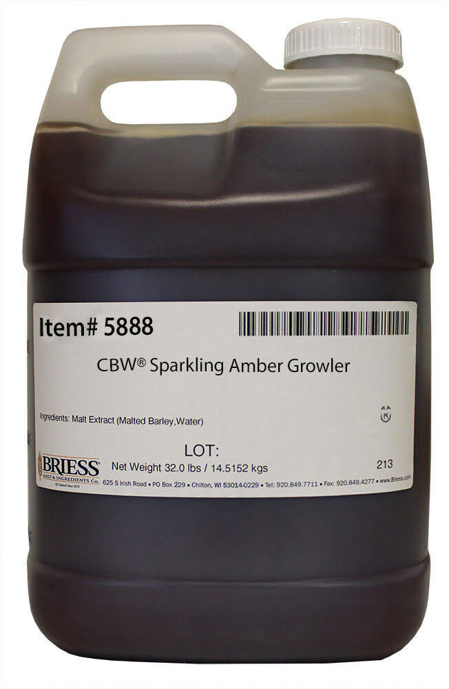 Briess Sparkling Amber Liquid Malt Extract 32 Pound Growler