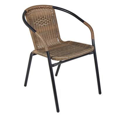 Pineville Rattan Stacking Patio Dining Chair Color: Brown