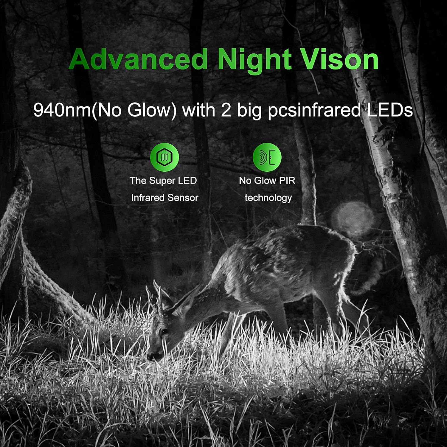 Sesern Mini Trail Camera,1080p 20mp Game Camera,Trail Cameras with Night Vision Motion Activated Waterproof,Hunting Camera with No Glow Infrared, 2.4” LCD and 120°Wide-Angle，32G SD & 4AA Batteries Pack of 2