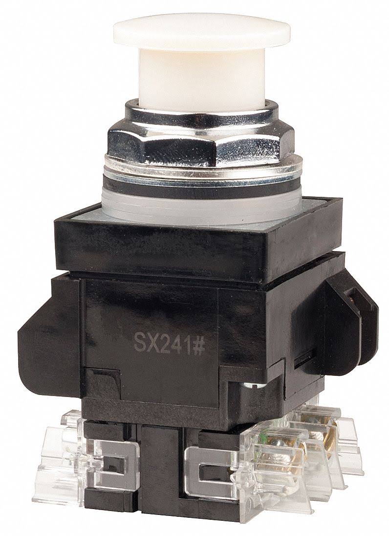 GE 104PBL11W7L7 Illuminated Push Button,1NO/1NC,12VAC/DC