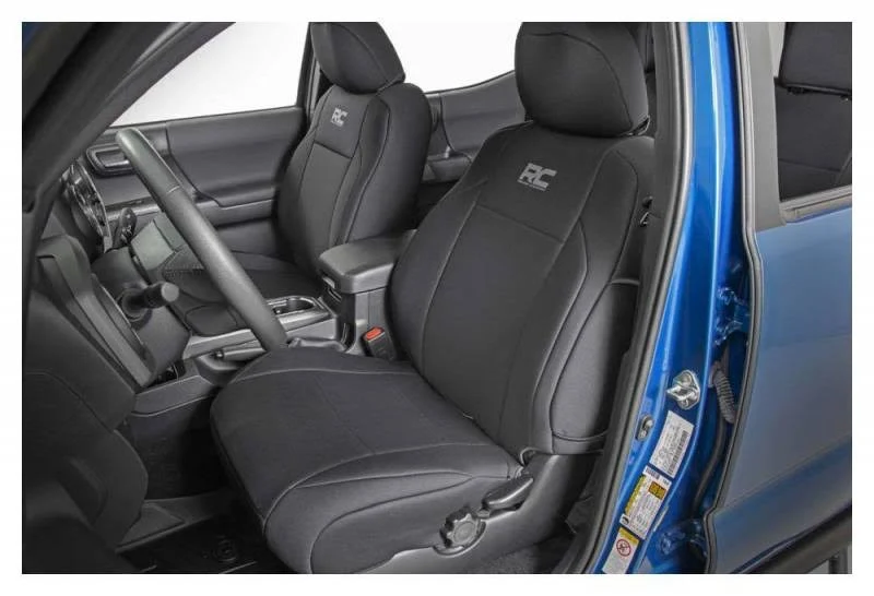 Rough Country Toyota Neoprene Front u0026 Rear Seat Covers (16-20 Tacoma)