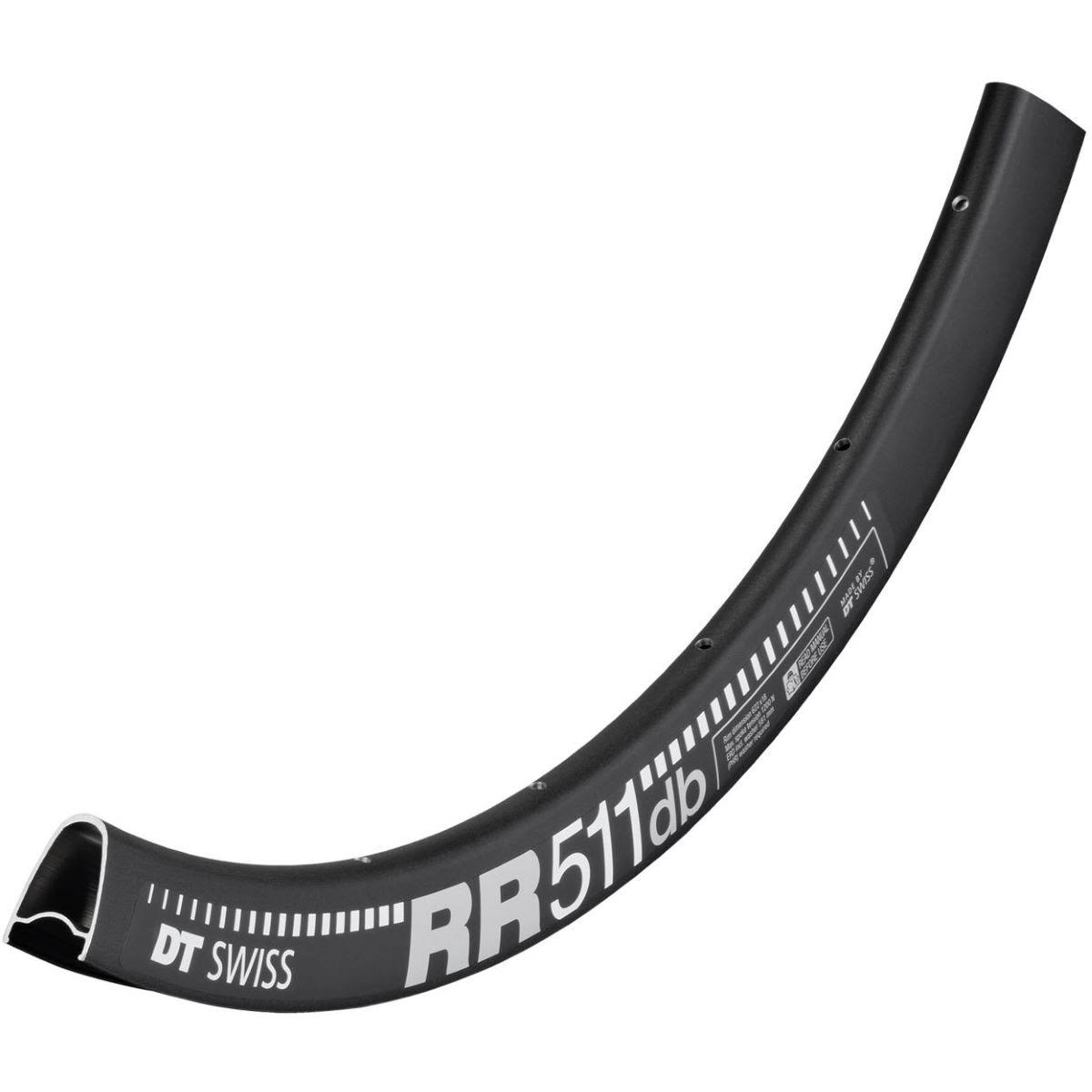 DT Swiss RR 511 700c Tubeless-Ready Road Disc Rim: 24H - Black -