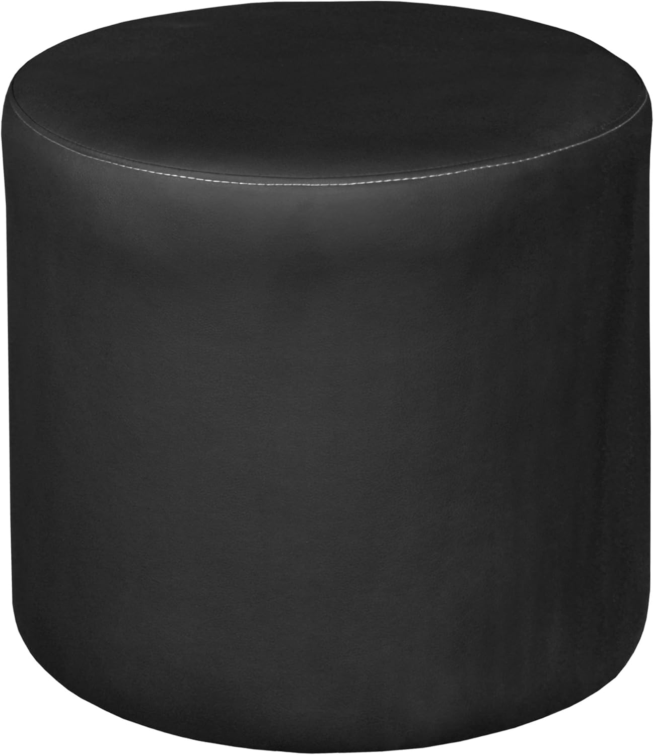 Logan Round Ottoman- Black