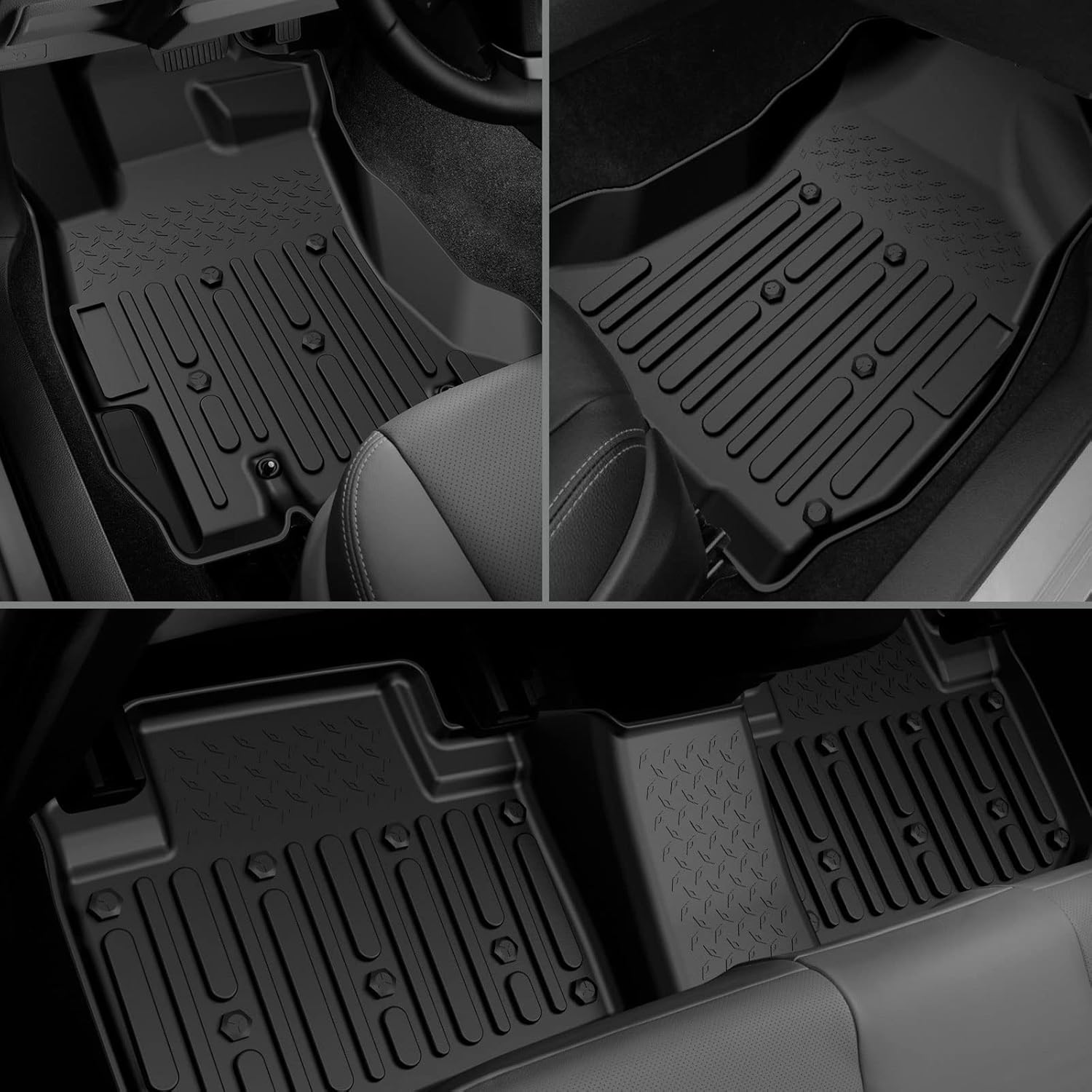 Floor Mat Liner Medesasi Compatible with 2014 2015 2016 2017 2018 Forester All Weather Guard Heavy Duty Black Car Floor Mats Liners Accessories TPE Rubber, Front and Rear, OEM