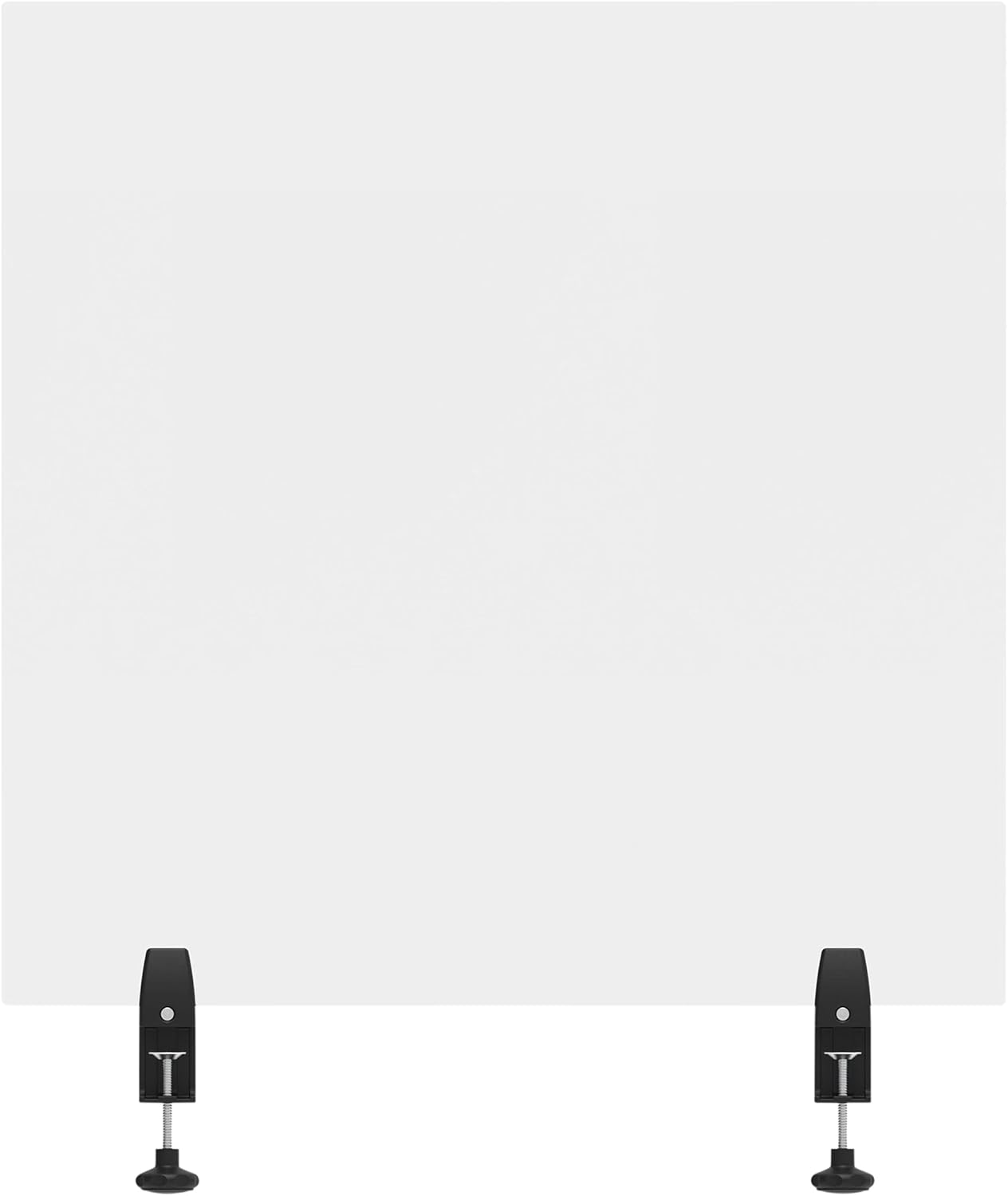 Stand Up Desk Store ReFocus Freestanding Acrylic Desk Divider Partition Sneeze Guard Shield (Clear, 30