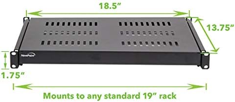 NavePoint 1U 19-Inch Sliding IT Network Cabinet Shelf 20.25