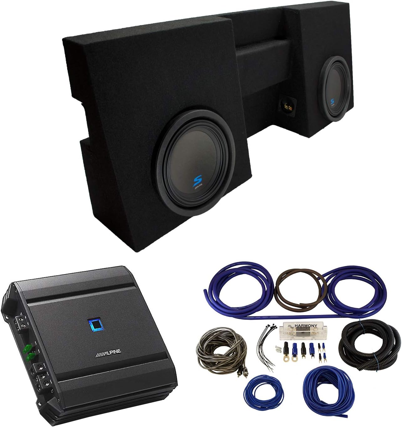 Alphine Bundle Compatible with 2005-2015 Toyota Tacoma S-W10D2 Dual 10