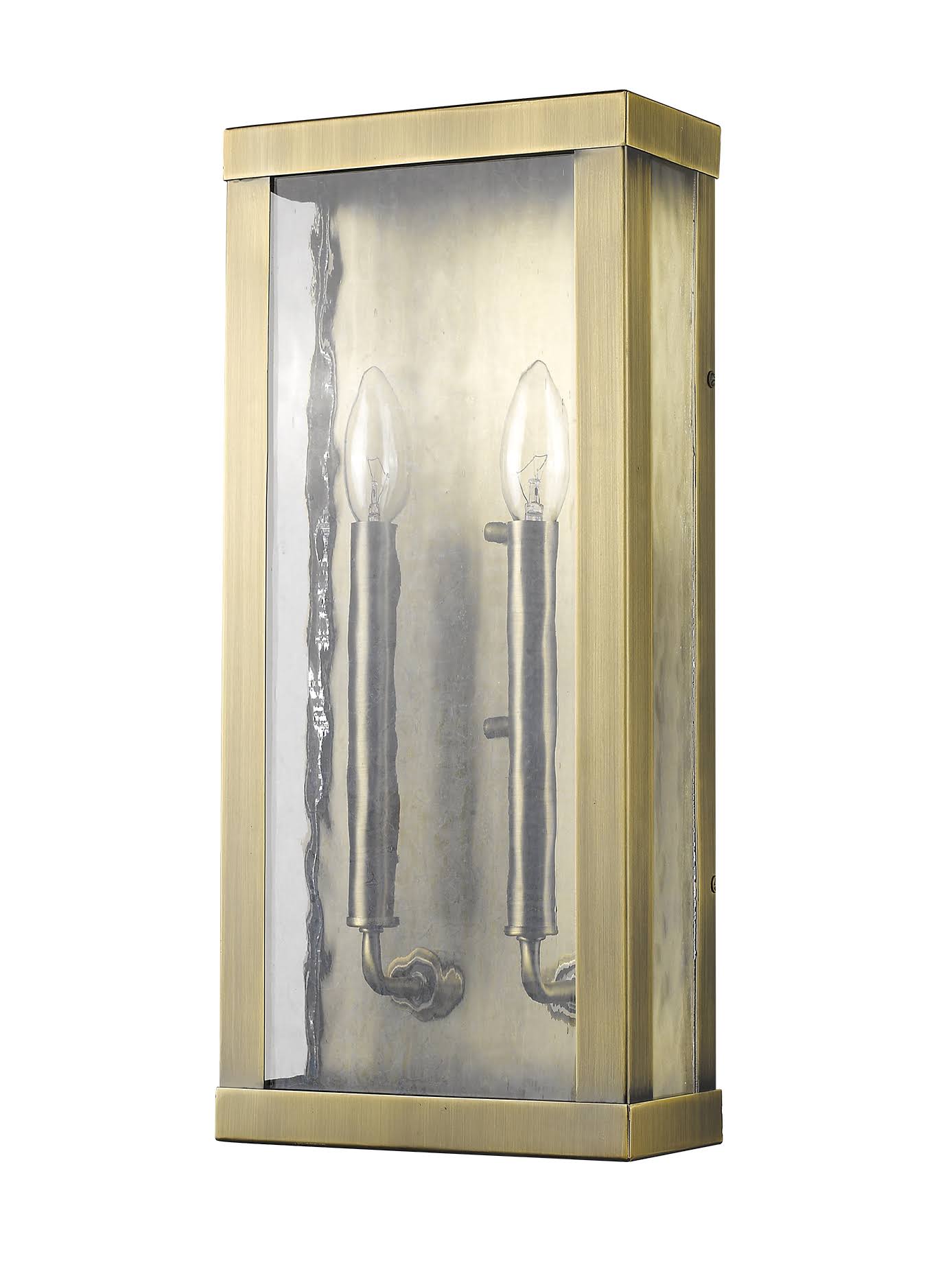 Acclaim Lighting-1521ATB-Charleston - 18 inch Two Light Outdoor Wall