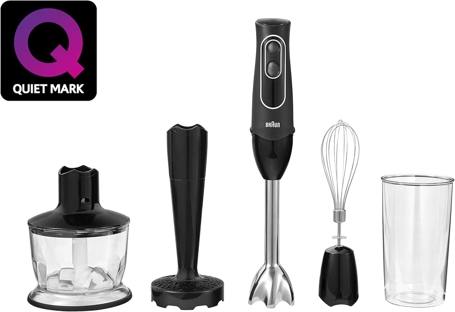 Braun MQ537 Multiquick Hand Blender, Black (Renewed) Pack of 2