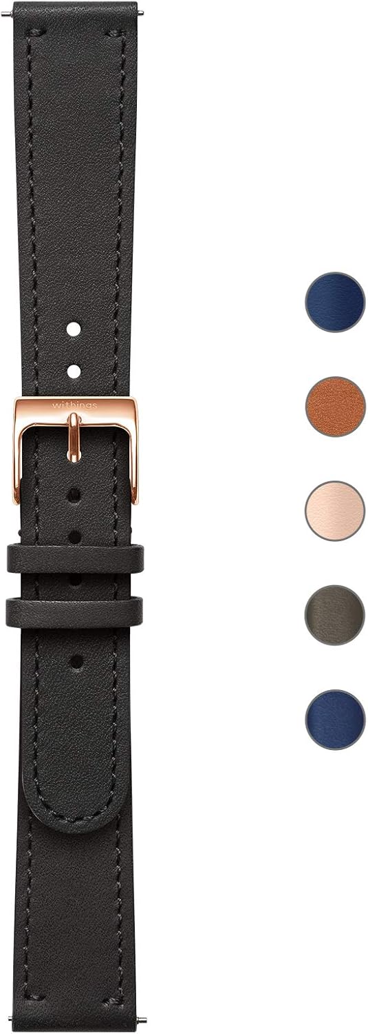 Withings Leather Wristbands for Steel HR, Steel HR Sport, Move ECG and Move Pack of 2
