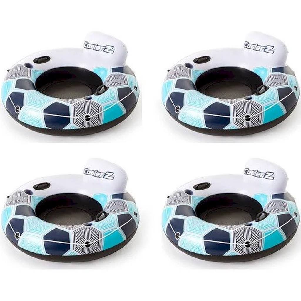 Bestway CoolerZ Rapid Rider Inflatable Blow Up Pool Chair Tube (4 Pack)
